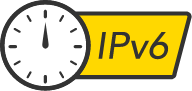 時計の横にIPv6と書かれたイラスト